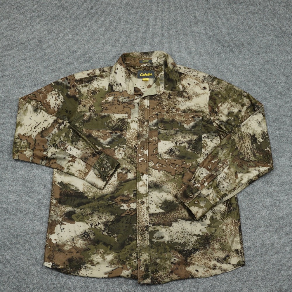 Cabela's Shirt Men Large Multicolor Octane Camo Classic Fit Hunting Outdoor